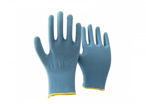 13 gauge blue polyester knitted glove