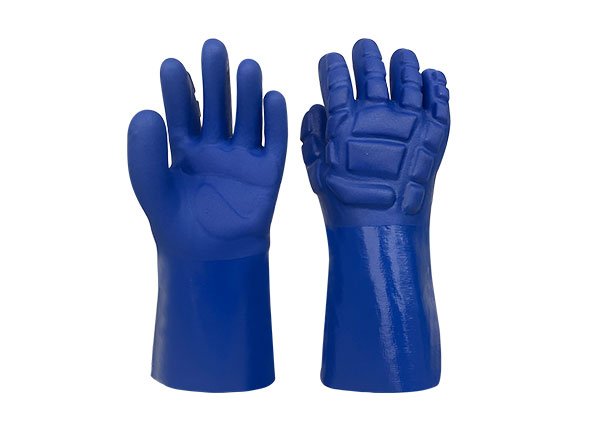 5 Level anti cut Double PVC coated Impact Resistant waterproof gloves 