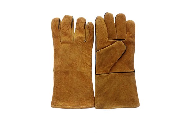 Leather welding safety gloves