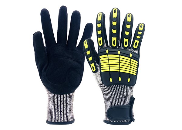Antu cut Impact resistance gloves 13G HPPE nitrile coated gloves 