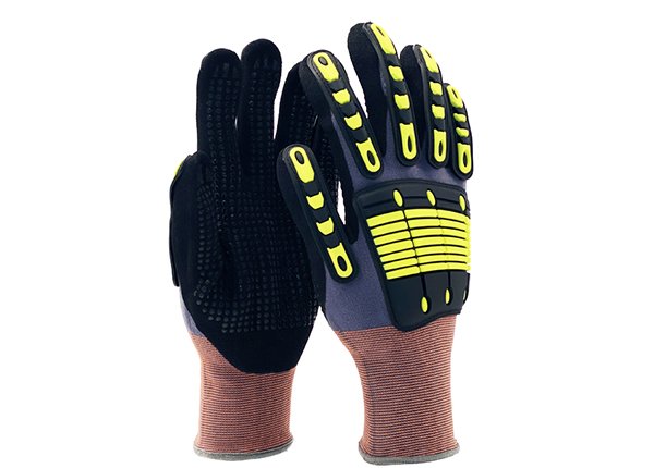 15G impact resistance nitrile coated gloves TPR mechanic gloves 