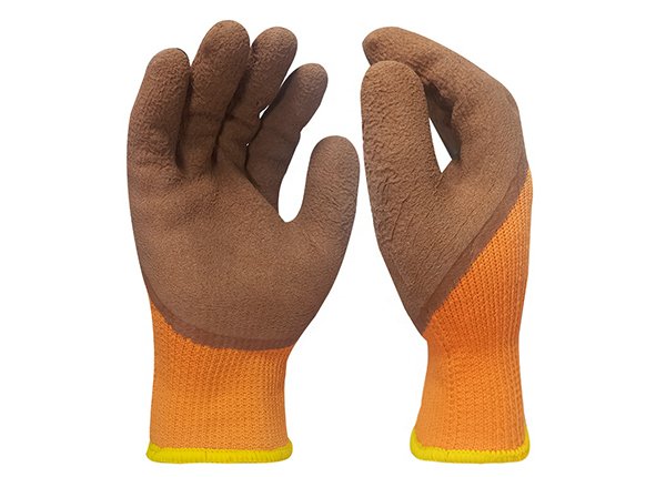  7G acrylic liner latex foam coated garden glove nylon palm latex coated work gloves