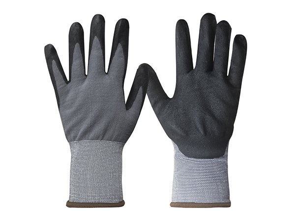 15gauge nylon/spandex knitted line micro-foam nitrile coated gloves