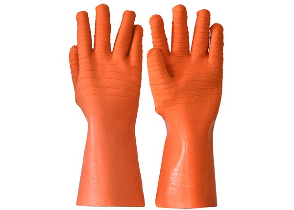 waterproof and oil proof sleeve lining cotton lining anti-slip latex wrinkle anti-greasy safe work gloves