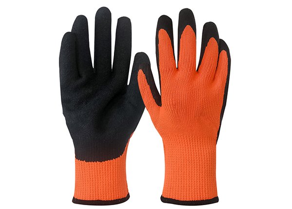 7gauge thermal gripper winter latex coated gloves