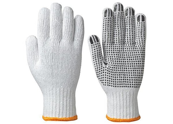 single side PVC dotted gloves