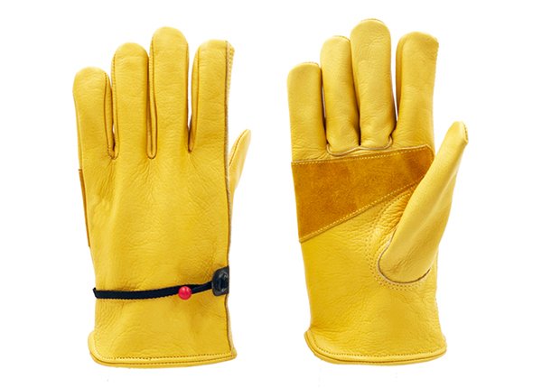 yellow cowbelt buckle leather oil-proof and high temperature resistant safety work gloves