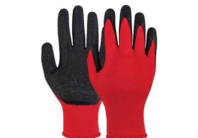 Latex coated gloves