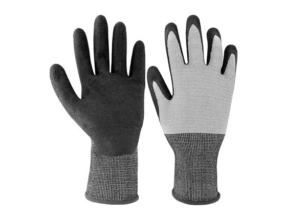 21 gauge foam latex coated gloves