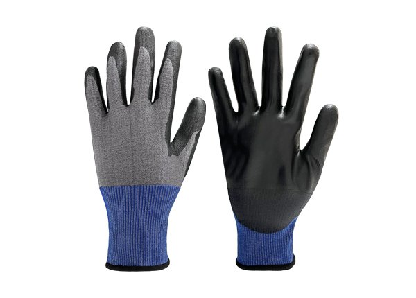 18 gauge nylon/spandex black PU coated gloves