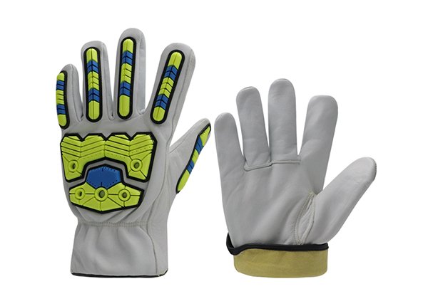 Aramid inner Anti-impact and Anti-cut Cowhide Leather gloves