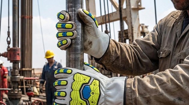 Cowhide Impact-Resistant Mechanical Gloves